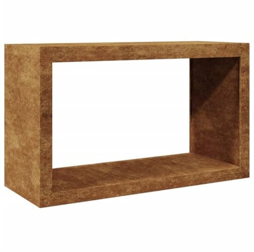 vidaXL Leñero de acero oxidado 100x40x60 cm, soporte para leña, almacenamiento de troncos, estante para leñas, soportes para leña