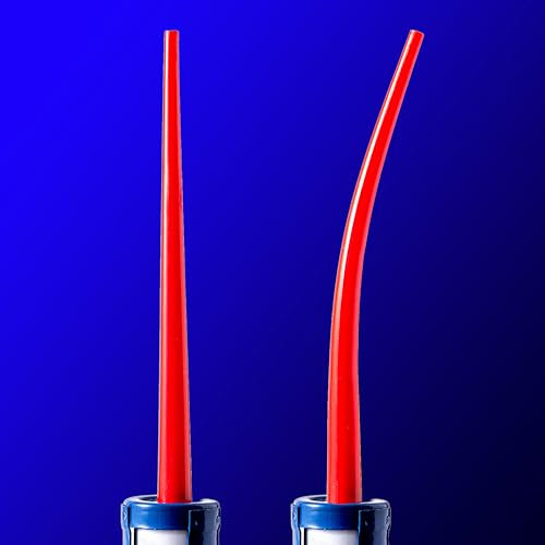 ANZHUO 2 PACK Caulking Nozzle Extension Tube,caulk tube adapters,caulking extension nozzle (2 pieces, one straight one bend)