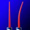 ANZHUO 2 PACK Caulking Nozzle Extension Tube，caulk tube adapters,caulking extension nozzle (2 pieces, one straight one bend)