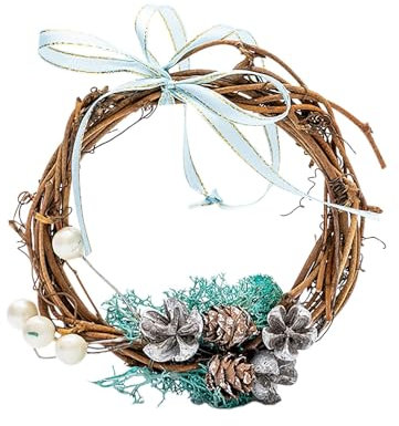 Weihnachten Deko Christbaumkugeln Weihnachtsbaumschmuck Lustig Weihnachten Geschenke Weihnachten Kleiner Blumenring Kleiner Weinrebenring Rote Fruchtdekoration Gewebter Blumenkranz Anhänger