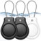NEUTYPECHIC 3 Pièces pour Airtag Porte Clé, Porte Clef pour Airtag Anti Rayures, Portable Protection pour Airtag, Preuve de l'eau pour Airtag Etui (Black*2+White*1)