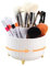 Desk Organisers Pen Holder 360° Rotating Makeup Organiser Stationary Desk Organisers with 5 Compartments Pen Pot for Home Office School Classroom