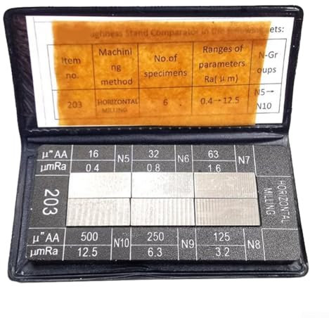 Set di campioni di rugosità, comparatore verticale di rugosità per la misurazione di fresatura orizzontale, fresatura verticale, tornitura, trame di rettifica (tornio)