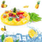 Fruit - Shaped Floating Drink Holder for Pool & Hot Tub - Inflatable Cabana Bar with 4 Cup Holders & Cooler Tray | Pineapple/Avocado Design for Adults