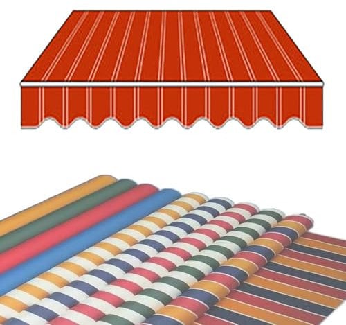 YHDMDQ Markisenbespannung Für Einziehbare Klemmmarkise, Markisen Ersatzstoff, Markise Canvas Wasserdichtes Markisenstoffen Markisentuch Für Fenster Tür Markt(Orange,3x1.5m/9.8x5ft)