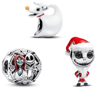 TCZNAF Charms Halloween Anhänger Compatible with Pandora für Armband Bead Charm für Damen Nightmare Before Christmas Set