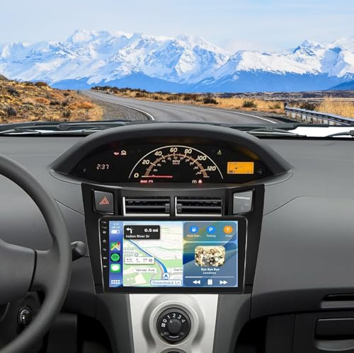 2+64G Auto-Radio für Toyota Yaris 2005-2011,Update Stereo mit 9 Zoll IPS Berührung Bildschirm,Android Auto/GPS/Bluetooth/FM/AM/AHD Backup-Kamera