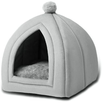 ECVGHD Haustierzelt, weiches Bett, maschinenwaschbar, Höhlen-Design, Hundehütte für Katzen, kleine Hunde