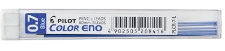PILOT Color Eno 0.7 Ersatzminen für Druckbuntstift/Druckbleistift, 6 Stück, Blau