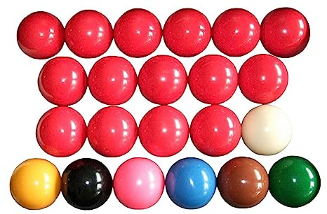 FewNvWa Set Completo di 22 Palle da Snooker. Palle da Biliardo Professionali per Uso Britannico.