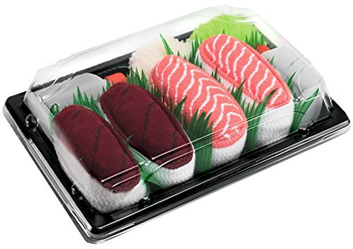 Rainbow Socks - Damen Herren - Sushi Socken Thunfisch Salmon - Lustige Geschenk - 2 Paar - Größen 36-40