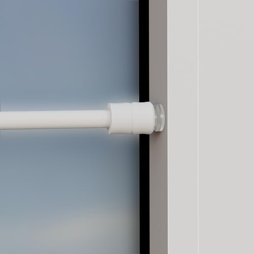 Tilldekor Klemmstange FLEX, ausdrehbare Gardinenstange, weiß, 80-120 cm, ohne Bohren oder Kleben
