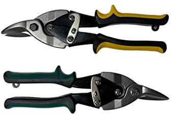 Blechschere Figurenschere Metallschere Rechts/Links 250mm 2 tlg Set