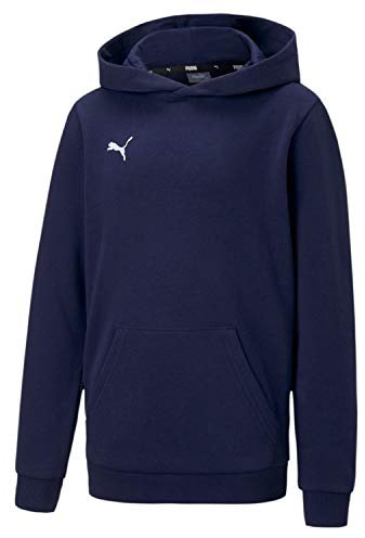 PUMA Unisex Kinder, teamGOAL 23 Casuals Hoody Jr Hoodie, Peacoat, 128