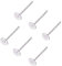 Craftdady - Set di 500 orecchini a perno in acciaio INOX, piatti, rotondi, vuoti, 4 mm
