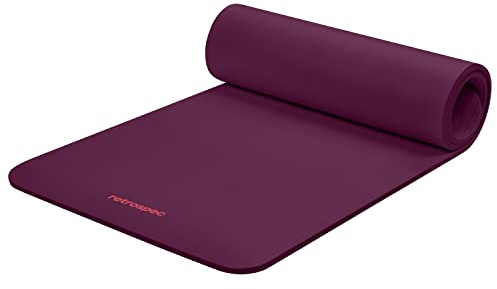 Retrospec Solana Yoga Mat 1/2 Thick w/Nylon Strap for Men & Women - Non Slip Excercise Mat for Yoga, Pilates, Stretching, Floor & Fitness Workouts