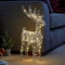 Marco Paul Interiors Malla de alambre de Navidad iluminada LED Reno interior decoración de Navidad InLit 60 cm ciervo ornamento 60 LED Iluminación novedad festivo rústico decoración pre iluminado