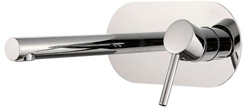 VALAZ Grifo Lavabo Cromado Empotrado | Grifo Lavabo Monomando, Mezclador Agua Fría y Caliente, Ahorro de Agua | Instalación Fácil y Rápida | Latón, Inoxidable, Embellecedor Ovalado, Serie Duero