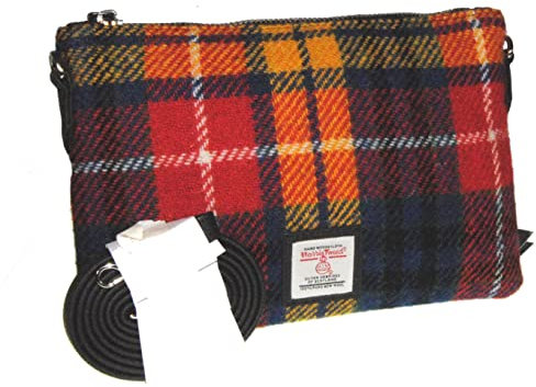 Terrapin Trading Echt Harris Tweed Schottland Clutch Tasche - Saffon