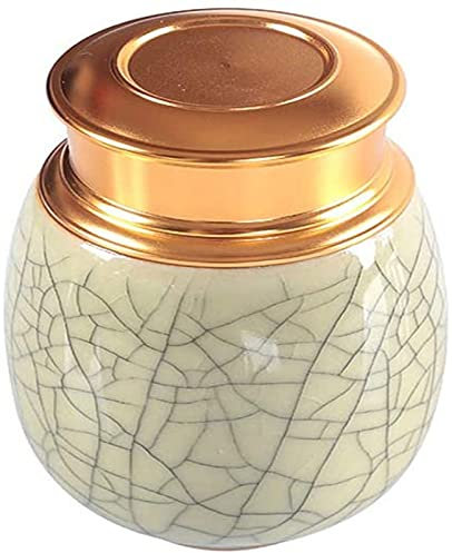 SBTXHJWCGLD Urne de crémation Urnes pour Ashe, Urne funéraire Urnes de crémation Adultes Enfants Urnes pour Animaux de Compagnie scellées Contre l'humidité Matériau en Aluminium Double Couvert