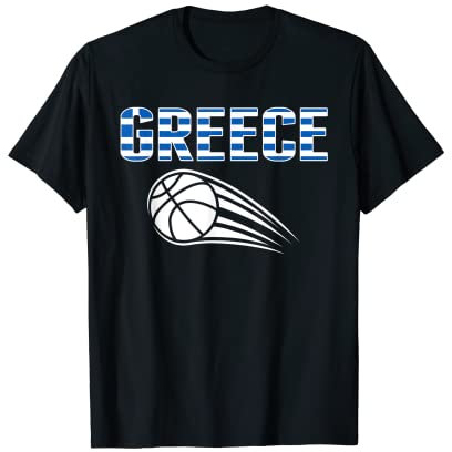 Griechenland Basketball Fans Trikot – griechische Flagge Sportliebhaber T-Shirt