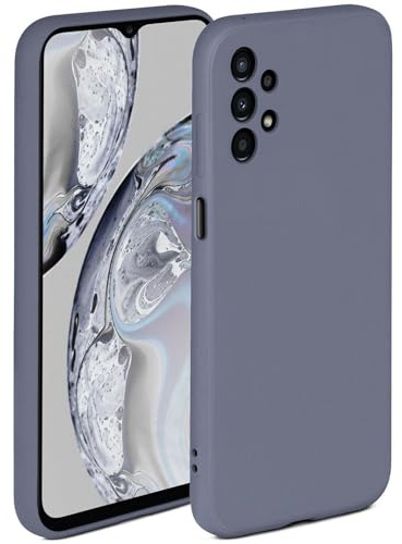 ONEFLOW Soft Case für Samsung Galaxy A13 (4G) Hülle aus Silikon mit Kameraschutz, Silikonhülle mit erhöhtem Schutz fürs Display, Backcover Schutzhülle, weiche Handyhülle, Blau Grau