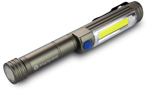 everActive COB LED Werkstattlampe Arbeitsleuchte, 5W, 400 Lumen - starker Lichtstrahl, wasserdicht, magnetisch, Aluminiumgehäuse, Modell: WL-400