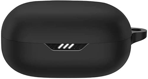Case for JBL Wave 300 TWS Buds, Slim Fit Fashion Silicone Case Cover Accessories Case for JBL Wave 300 TWS Buds ​with Keychain for Women Girls Men Boy-Black