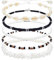 Morfetto Collier Coquillage Collier Coquillage Puka Blanc Hommes Femmes Collier De Plage Collier Surfeur Coquillage Hawaïen Coquillages Collier Ras du Cou 16Inch