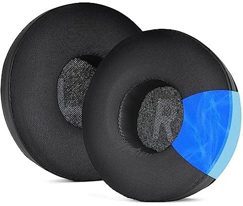 QeeFop 1 Paio Cuscinetti di Ricambio di Raffreddamento Compatibili con JBL T450BT/T500BT/Tune 600BTNC/JR300 con Gel Memory Foam (Negro)