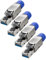 VCELINK Connecteur RJ45 Sans Outil, Connecteur RJ45 Cat 7 Plaqué or Sans Outil, blindé pour câble Ethernet Cat6A/Cat7 en lot de 4