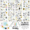 RHZXD 240 Motiven Sticker Geburtstag, Sticker Set für Geburtstag, Edle Aufkleber für Geschenke, Gästebuch, Fotobuch, Geburtstagskarten & mehr, Tolle Party Deko mit Herz für Jung & Alt