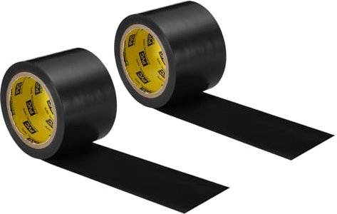 PATIKIL Korrosionsschutzrohrband, 2 Stück 9 m x 50 mm PVC-Isolierband Selbstklebend für Metallrohre, Elektroinstallationen, Abflussrohre, Elektrokabel, HVAC-Kanäle, Schwarz