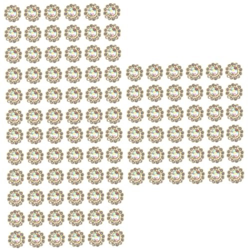 NUOBESTY 150pcs Diy Flower Shape Hairband Embellishments Abs Rhinestone Glue Craft Decorations