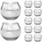 Lot de 12 photophores dorés en verre à mercure pour bougie chauffe-plat pour mariage, fête, décoration de la maison