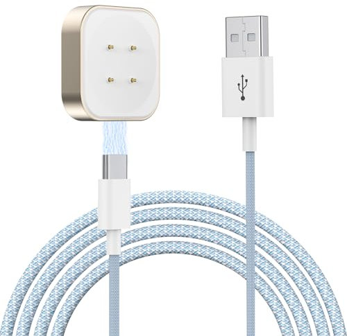 LVFAN Charger for Pixel Watch 3/2, USB C Charging Cable Replacement Accessories, Magnetic Nylon Braided Charging Dock for Google Pixel Watch 3/2, Fitbit Sense/Sense 2, Versa 3/4-1 Pack
