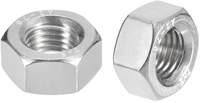 METALLIXITY Sechskantmuttern (M12x1,25mm) 10 Stück, 304 Edelstahl metrische Feingewinde Sechskantmuttern - für DIY Heimwerkerreparaturen, Maschinen, Silber