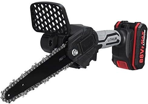 6 Inch 3000W Mini Electric Chain Saw Woodworking Pruning Chainsaw Garden Trimming Saw Power Tools with 2Pcs Battery Easy to Use for Beginners and Pros(2 Battery)
