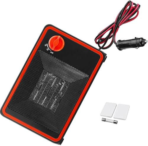 Riloer 24V 350W chauffage de voiture camion chauffage et ventilateur de refroidissement avec prise allume-cigare désembueur de pare-brise prise refroidisseur