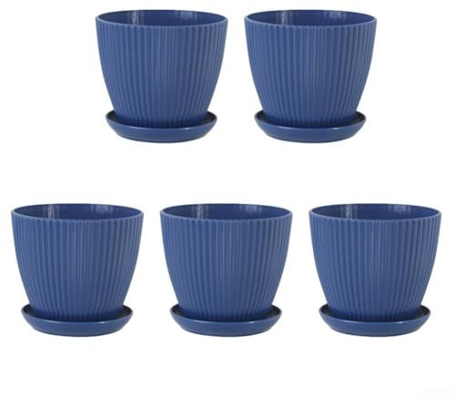 Macetas minimalistas de plástico de 6 pulgadas para decoración del hogar y el jardín