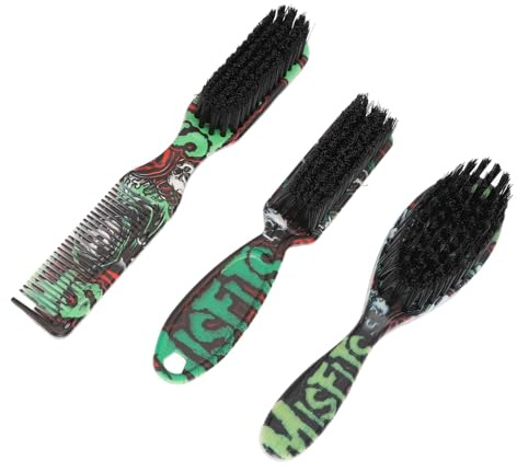 3-teiliges Bartbürsten-Set Männer, Professionell, Zuhause, Nylon, Haaröl, Kopf-Styling-Bürste, Nacken-Staubbürste, Kamm