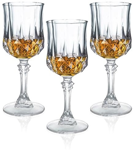 Soopiiso Cordial Schnapsgläser, 50 ml, 3er-Set, Schnapsgläser mit Stiel, Herrygläser, Tequila-Schnapsgläser