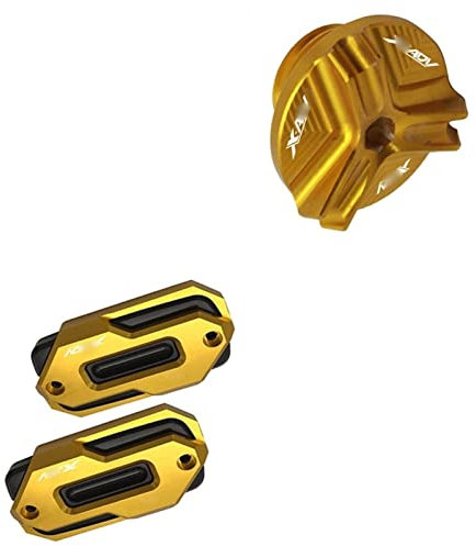 JSDHFQ Für XADV X-ADV 750 X ADV 2017 2018 2019 Motorrad Motorölfilter Cup Abdeckung Bremsflüssigkeit Ölbehälter Deckel Abdeckung Dekoration
