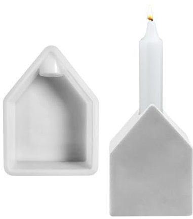 Silikonformen Gießformen Häuser, 3D Silikonform Haus Kerzenhalter, Gießform Kerzenhalter Gießformen Silikon Häuser Epoxidharz Formen Gießform Haus für Sojawachs Kerzen, Seife, Handwerk