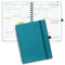 POPRUN Kalender 2025 2026 Wochenplaner (Aug.2025-Dez.2026) Ringbuch mit Softcover, ca. A5 (22 x 16,5 cm), 17-Monate-Terminplaner 1 Woche 2 Seite mit Zertifiziertem Papier - Pazifikgrün