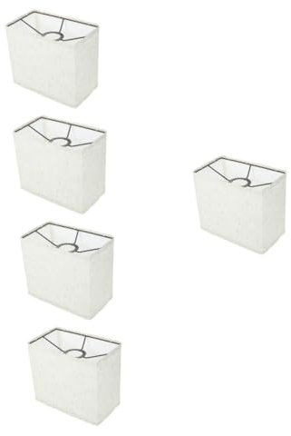 OSALADI 5st Lampenschirm Aus Leinen Wandleuchtenschirm Schirmhalter Monitor Oval Weißer Lampenschirm Mit Goldenem Futter Quadratischer Lampenschirm Stofflampenschirm Kabel Rechteck Leinen-