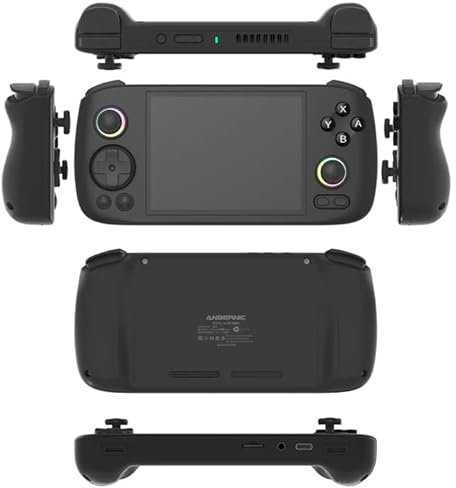 JOYARCH RG406H Rétro Console de Jeu Portable, 4,0 Pouces 640 * 480 Éclairage RVB Joueur de Jeux Vidéo Portable Rétro avec Android 13 Système et 9000+ Jeux Intégrés (8+128G/noir) 256G
