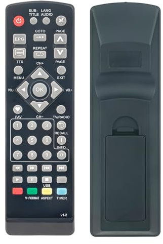 AULCMEET Fernbedienung,Neu Ersetzen Sie Fernbedienung passend für fit for XORO HDTV Receiver HRS 2610 HRS2670 HRS 8556v2 HRS8655 HRK2610 HRK 7656