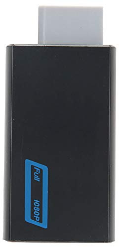Mtlavishness Wii to HDMI 1080p Converter adaptateur avec audio vidéo HDMI numérique complet et une sortie de 3,5 mm apporte une expérience haute définition pour les jeux Wii dans