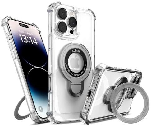 IAIYOXI for iPhone 11 Case with Strong Magnetic Ring Stand, Military-Grade Shockproof, 4 Airbag Corners Protective, Fit for MagSafe, Kickstand Phone Case for iPhone 11 - Clear